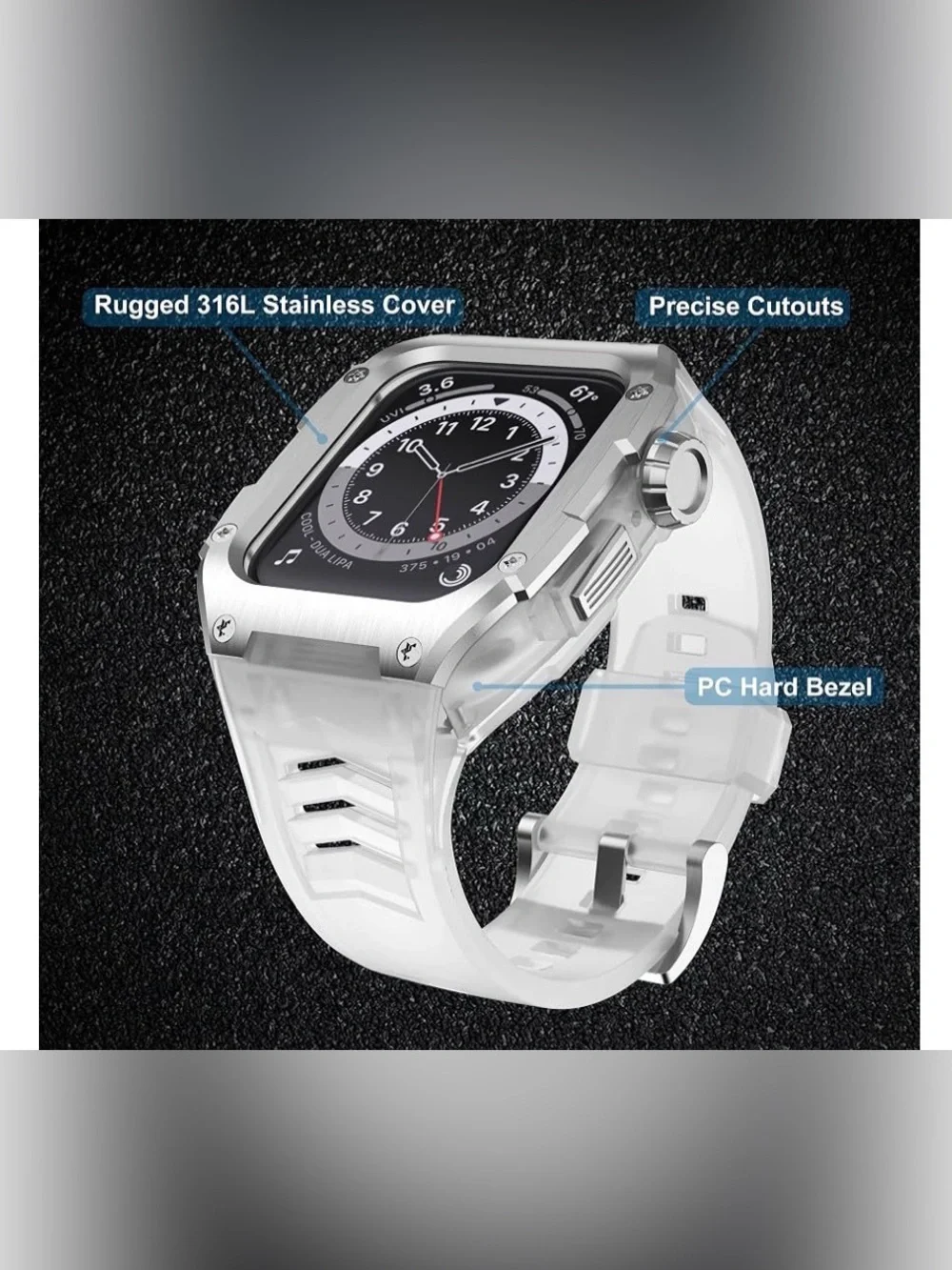 Gelishi, NIB, Unisex, Clear,TPU,Band for Apple Smartwatch